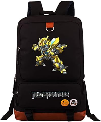 Libister Boys Transformers School Backpack-Bumblebee Bookbag Laptop Laptop Mochila para a escola