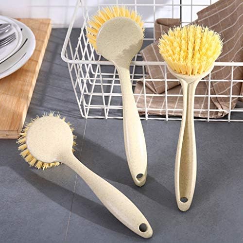 Escova de prato com alça, escovas de cozinha para limpeza, lavadora de pratos com cerdas duras para panelas de panelas