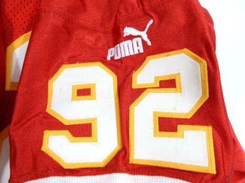 1999 Kansas City Chiefs 92 Game usou Red Jersey 46 DP32128 - Jerseys de Jerseys usados ​​na NFL não assinada