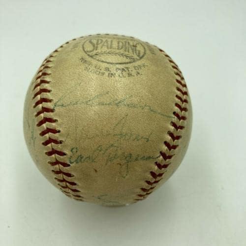 1954 A equipe de Philadelphia Phillies contratou a Liga Nacional de beisebol Richie Ashburn - Bolalls autografados