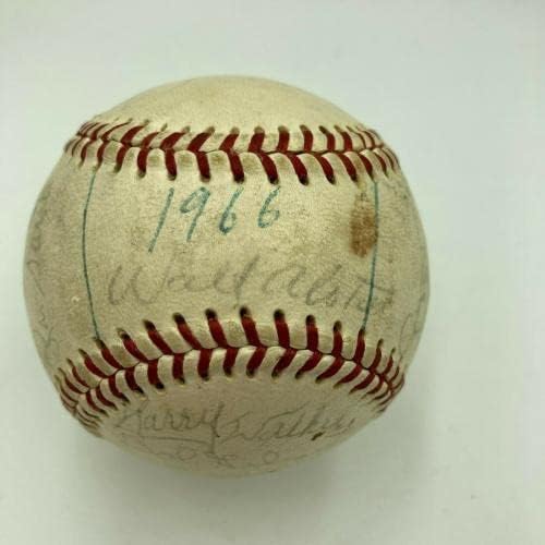 Roberto Clemente Hank Aaron Sandy Koufax 1966 All Star Game assinado Baseball JSA - Bolalls autografados