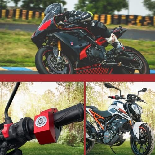 Bloqueio de freio de motocicleta com bolsa de armazenamento rígido - Motocicleta bloqueio de bloqueio Anti -roubo pesado