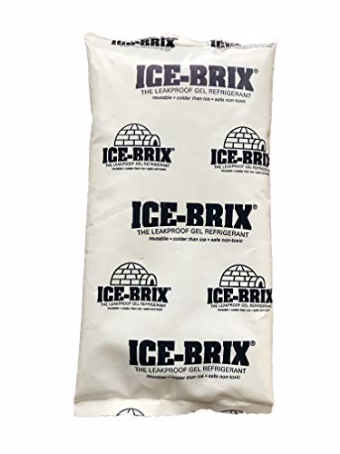 Pacotes frios à prova de vazamentos de gelo-Brix, 5 x 2 3/4 x 3/4 , reutilizável e seguro de alimentos