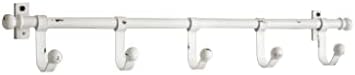 VIP Home e jardim de 30 Antique Metal 5 Hook Bar - Branco