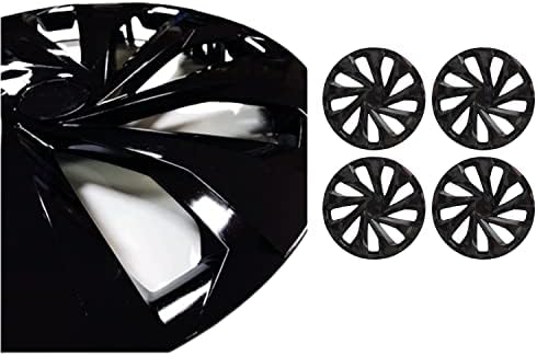 Snap 15 polegadas no Hubcaps compatíveis com o Honda Accord - conjunto de 4 tampas de tampas de aro para rodas de 15 polegadas - preto