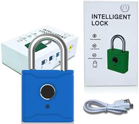 Cadeado de impressão digital, trava Bluetooth, aplicativo móvel, cadeado inteligente, resistente à água, recarregável USB, adequado