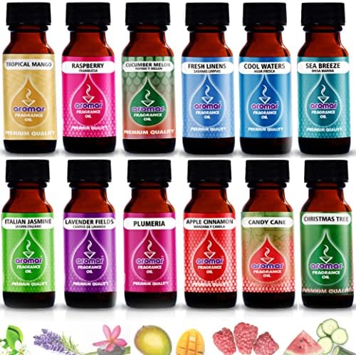 12 x Óleos de fragrâncias variados Frutos de férias Flores aromaterapia difusor de aromaterapia