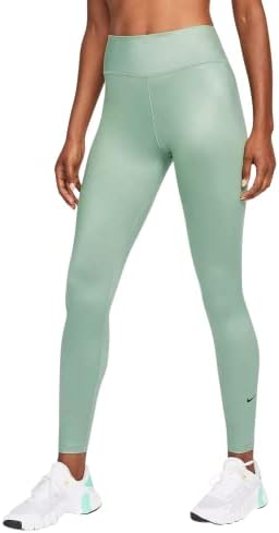 Nike One feminino Dri-Fit Shine Mid-Rise Treining Tights