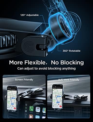 Lisen Dashboard Phone Titular para Mount Mount Windshield Dashboard Clip Phone Phone Tolder Dash Cup Titular para iPhone 13 Pro Max Mount iPhone 12 Air Vent Windshield Fit todos os 4 ''-7 '' Android