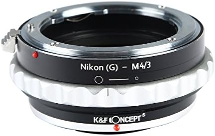 Adaptador de montagem de lentes conceituais da K&F Nikon G Lente para M43 Micro quatro terços M43 Adaptador de câmera do