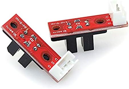 RlecS 2-Pack Optical Endstop Light Control Limiting Chave para rampas de impressora 3D 1.4, interruptor de limite de controle de parada óptica com cabo de 3 pinos