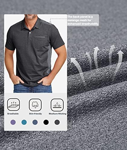 Camisa de pólo de golfe masculina