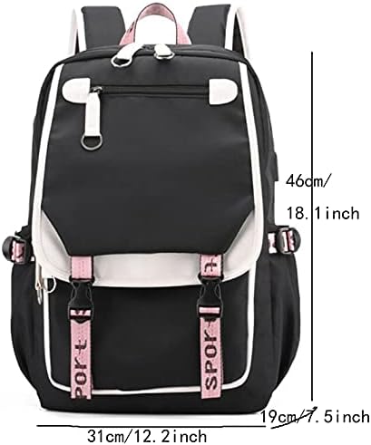 Wanhongyue Gudetama Anime Backpack Laptop School Bag Student Bookbag Cosplay Daypack Rucksack Bag com a porta USB de carregamento