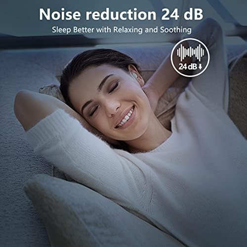 OMIDYI True Wireless Sleep foodbuds, ruído cancelando fones de ouvido para dormir, fones de ouvido Bluetooth Ultra Small e Skin Soft Silicone, especificamente para ajudá-lo a adormecer mais rápido e dormir melhor