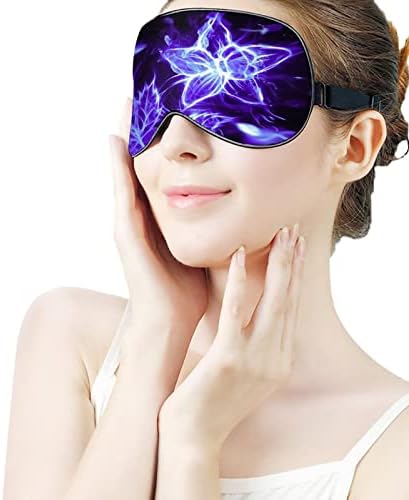 Galaxy Flower Sleeping Blaceffold Mask fofo olho capa engraçada com alça ajustável para mulheres homens