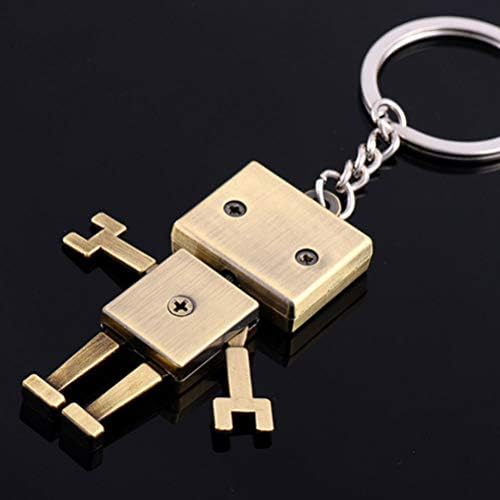 Excety 2 PCS Mini Keychains - Robot Shape Creative pendurou Keyring Ornament Decor Key Solder