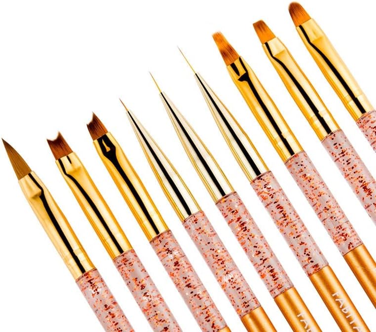 Mmllzel Extension Pen Liner Finil Art Pintura Desenho Desenho Pincéis Gradiente Escultura de Manicure Ferramentas de Manicure Gold Gold