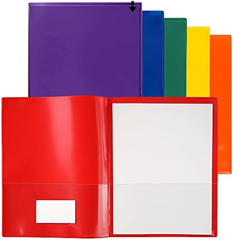Pastas de arquivo de plástico de armazenamento de armazenamento Primário Cores primárias 6: 1 Cada uma das seis cores brilhantes