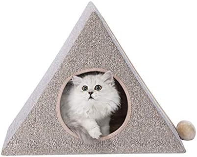 MJCMMB Screting Board para Catcat arranhando o jarro de gato gato gato moldura de escalada semi-fechada gato gato gato garras de riscos em quatro estações