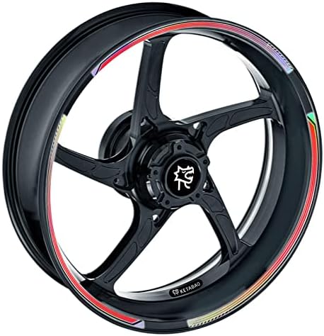 Ketabao 17 polegadas Decalques de roda de arco -íris J12 Compatível com GSF650 GSF600 Bandit 1200 GSX600F GSX750F