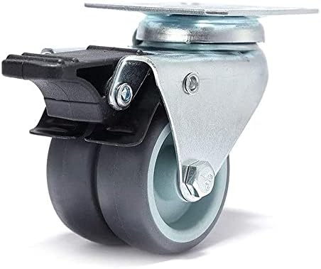 Rodas de rodas de giro de 4pcs nianxinn 2 polegadas de 2 polegadas de borracha de borracha macia com freio para plataforma