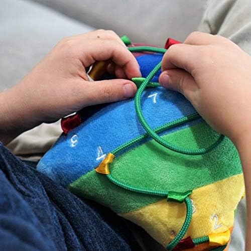 Sensory4u Sensory Buckle Pillow Fine Motor Development Toy Atividade - além de contagem de roscas e habilidades