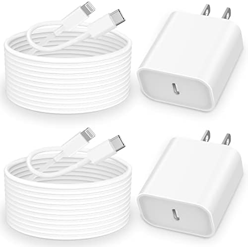 [Apple MFI Certified] IPhone Fast Charger, Desoficon 2 pacote 20w USB C Plug de carregador de parede de energia com