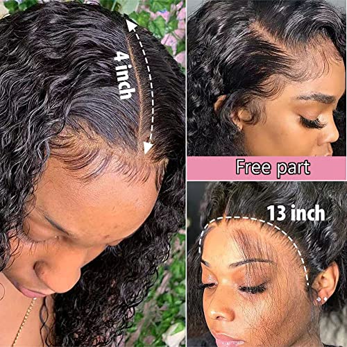 Nikiss Lace Front Wigs Human Human Human 13x4 perucas encaracoladas 150% de densidade de densidade grátis parte brasiliana Virgem Human