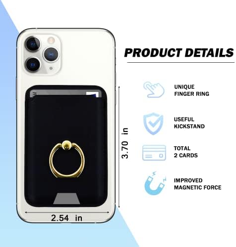 Polifall MagSafe Cartet com o suporte do cartão de telefonia de Kickstand Grip dedo para iPhone 12,13 Mini Pro Max Case