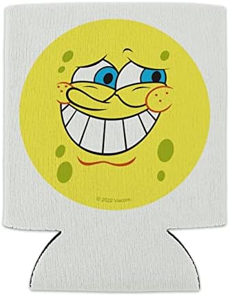 Bob Esponja Guilty Face CAN LABER - Drink Huve Huve Hugger Isolador dobrável - Suporte isolado de bebida