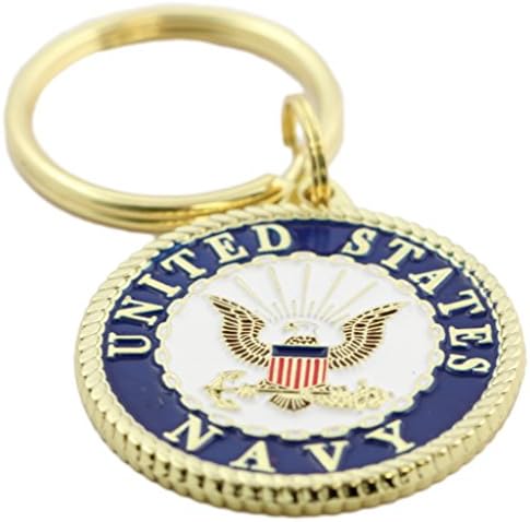 EEC, Inc. Marinha dos EUA Chave -Patriótica Chave Patriótica Presentes Militares Colecionáveis ​​Mulheres Mulheres, Azul,
