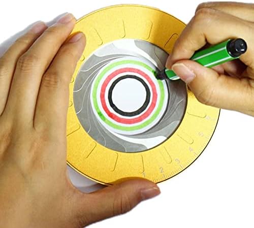 Ferramenta de desenho redonda de 125 mm Hiinice, ferramenta de desenho redonda de aço inoxidável ajustável, estêncil de desenho redondo para marceneiros e profissionais de design