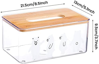 Delgeo Bamboo Secer Solder, dispensador de lençol de lavadora de estilo simples e leve, caixa de armazenamento de recipiente transparente para decoração de lavanderia, removível - material ecológico - grande capacidade.