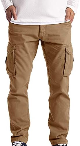 Calça de trabalho leve de carga de cargo znne, calça tática masculina relaxada de pernas lisadas calças de calças esportivas