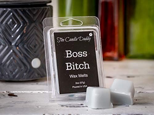 The Candle Daddy Boss Bitch - Apple Maple Bourbon Scent - Cubos de derretimento de cera com perfume máximo - 2 onças