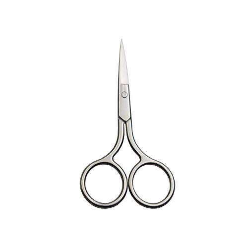 Motanar Silver Professional Scissors de cabelo facial de aço inoxidável para homens Micache de barba Aparação - Uso de