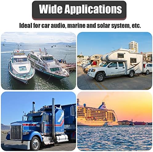 DIKJAK 6 x #8 parafusos Blocas de distribuição de potência Barra de barramento, 12-48V Blocos de distribuição de terminais para carro Solar de áudio de carro Uso marinho