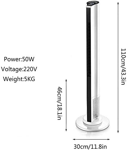 Isobu Liliang-- Coolers evaporativos Fã de torre oscilantes de 43 polegadas com controle remoto | Fã silencioso do pedestal | 3