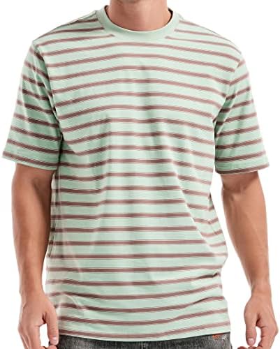 T-shirt Kliegou Men's Fashion Loose Fit Fitneck Stripe