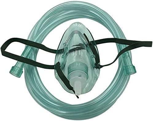 1pk máscara de oxigênio pediátrico com tubulação resistente à esmagamento de 6,8 pés