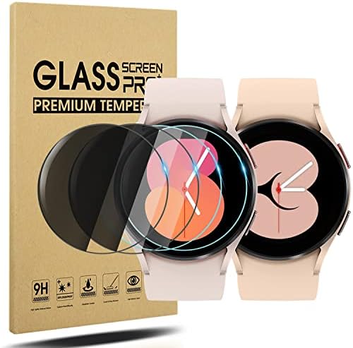 Suoman 2+2 pacote para o Samsung Galaxy Watch 5 40mm Protetor de tela de privacidade, [anti-peeping] Protetor de vidro temperado
