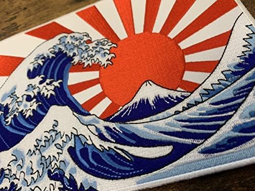 Japão Importar Wappen-Ya Dongri, a Grande Onda Japão Hokusai Bordado Ratem