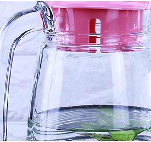 Caçador de água de água de vidro de vidro bule de chá frio, jarra e chá, café, limonada e gelo panela de jarra de água