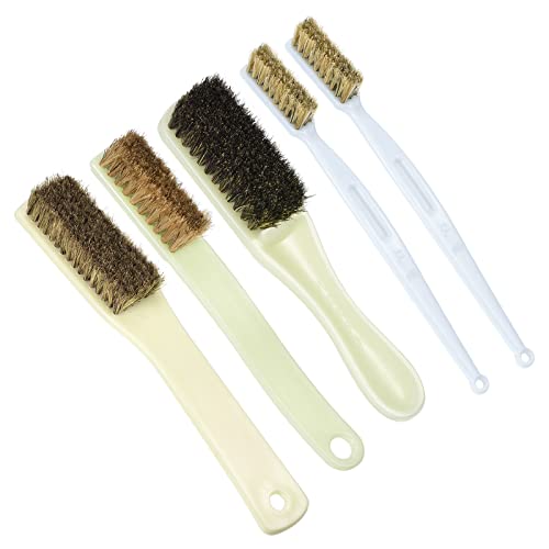 Kit de pincel de limpeza de lacunas de patikil, 1 conjunto Bristle Scrub Groove Detalhe Canto da ferramenta de limpeza de poeira para ventilação da janela da janela banheiro, amarelo