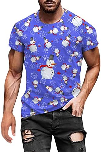 Zdfer mass camisetas de Natal Papai Noel Impressão do soldado Soldado Tops curtos Tops engraçados Party gráfico de Natal Slim Fit Muscle Tees