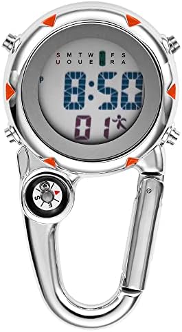 Renslat Clip-On Carabiner Pocket Watch Nurse Watch Watch multifuncional abridor de garrafas de bússola para chefs Luminous
