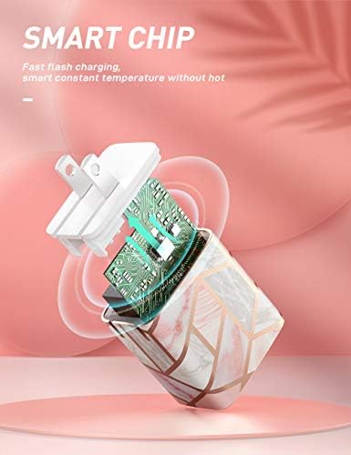 I-BLASON Cosmo projetado para Samsung Galaxy S22 Ultra Case & Fast USB Wall Charger