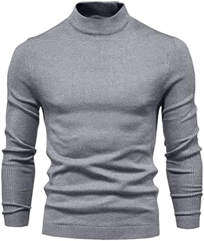 Sweater de malha masculina etono e inverno Novo suéter redondo suéter de camiseta sólida blusas de tamanho