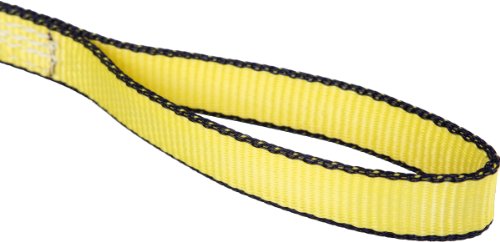 Tecnologias de levantamento de Mazzella 5000-1821 EE2-901 Sling de poliéster de borda de borda, olho-para-olho, amarelo, 2 dobras, 4