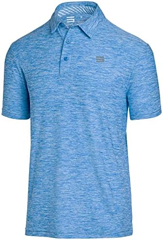 Três sessenta e seis camisas de golfe para homens-pólo de manga curta seca, camiseta de colarinho casual atlético